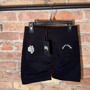 Darc Sport Black Bike Shorts with White Accents